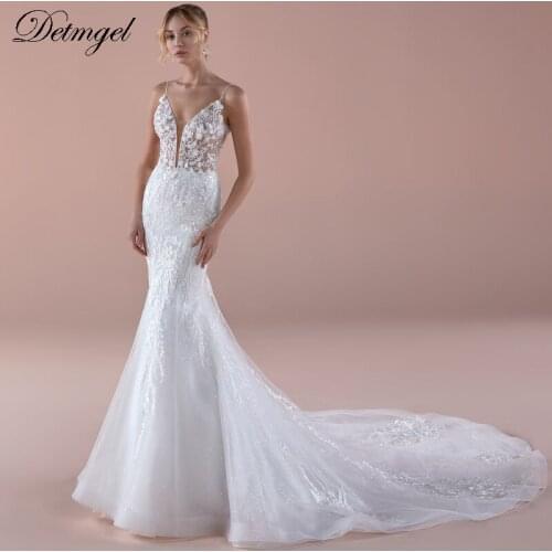 Detmgel Mermaid Silhouette Wedding Dresses
