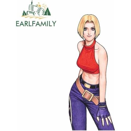 EARLFAMILY 13cm x 11.4cm for Blue Mary Girl Cartoon Bumper Decal Trunk Personality Car Sticker Air Conditioner Car Assessoires