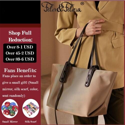 FELIX & FELICIA Fashion Casual Shoulder Bags For Women 2021 Ladies Brand High Quality Waterproof Handbags Oxford Cloth Tote Bag
