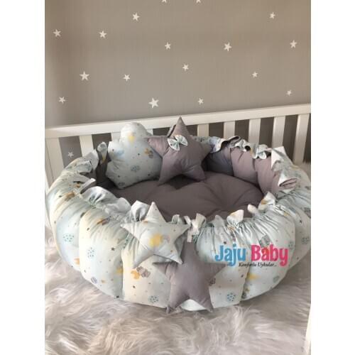 Jaju Baby Mint Moon And Cloud Pattern Design Luxury Play Mat Babynest, Play Mat