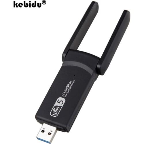 Kebidu Wireless Network Card 5Ghz 2.4Ghz 802.11ac Aerial Dongle USB Adapter 1200Mbps RTL8812 Portable Mobile Router For Laptop