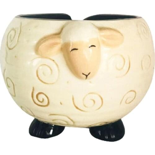 Sleepy Sheep Ceramic Yarn Bowl Yarns Ball Storage Holder Knitting Crochet Accessories for Needlecrafts