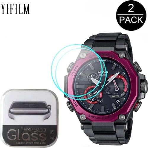 2PCS 9H 2.5D HD Clear Tempered Glass For Casio G-SHOCK MTG-B2000B MTG-B2000D MTG-B2000BD Smart Watch Film Anti-Scratch Glass