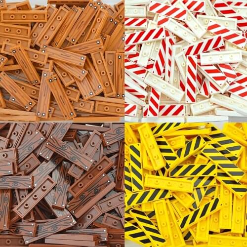 City Floor Printed Tiles Building Blocks MOC Parts Wooden 1*4 Flat Bricks House DIY Accessories Compatible Toys for Children