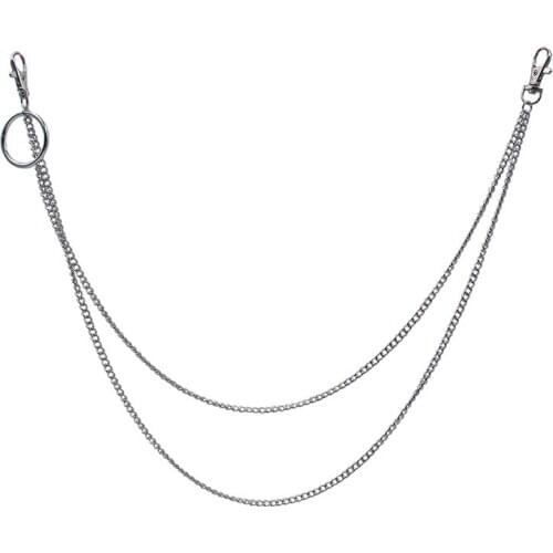 BLA Fashion Punk Hip-hop Pants chain Belt Waist Chain Jeans Chain Keychain Metal Keyring Men women Accessories Jewelry Z30