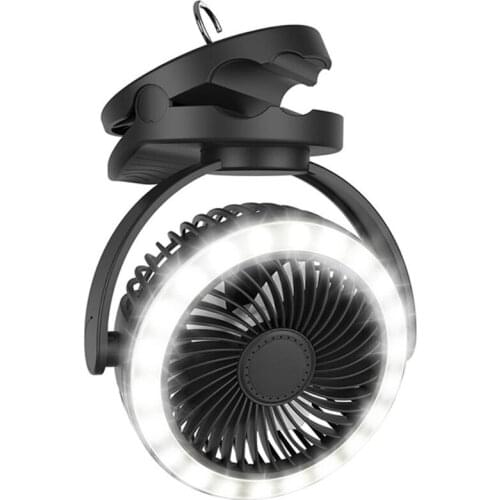 Desk USB Rechargeable Sturdy Clamp Fan with 4 Speeds, Personal Portable Fan for Bedroom Stroller Tent Office Camping Car