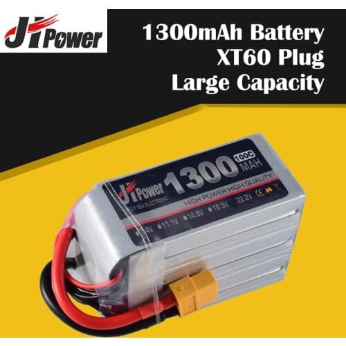 Good JHPower Rechargeable Battery 22.2V 1300mAh Lipo Battery with XT60 Plug 6S 100C for RC Model Car Boat Helicopter