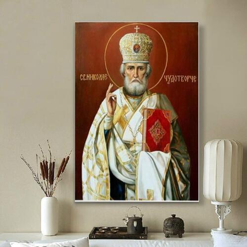 Religion hierarch DIY Crystal 5D full plastic diamond painting embroidery glue cross stitch kit art 3D mosaic square rhinestone