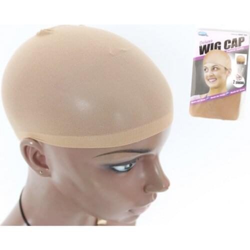 Medium Brown Wig Cap For Bone Straight Lace Front Wig Stocking Elastic Liner Mesh For Black Women Making Wigs