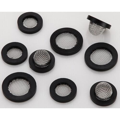 20pcs Black Silicone Sealing Filter Gasket Convex/Flat Gaskets Water Heater Seal Washer Ring Plumbing Shower Hose Faucet Washers