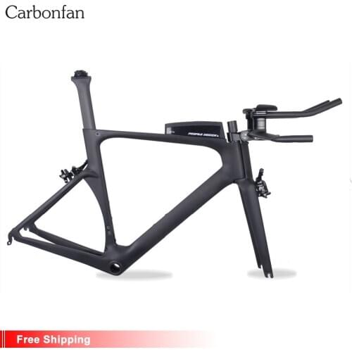 Carbonfan High Quality Carbon TT Bike Frame,T700 full carbon fiber triathlon Bicycle Frame,700C Carbon Time Trial Frame