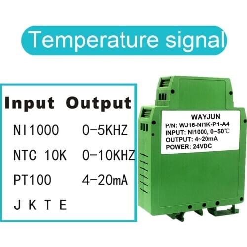 WJ16 thermistor ni1000, NTC, PT100, thermocouple nonlinear signal isolation transmitter