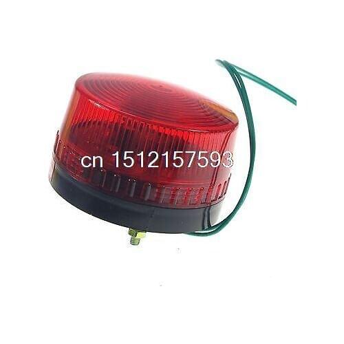 1PCS 12VDC RED LED Beacon Warning Signal Light Lamp Spiral Fixed