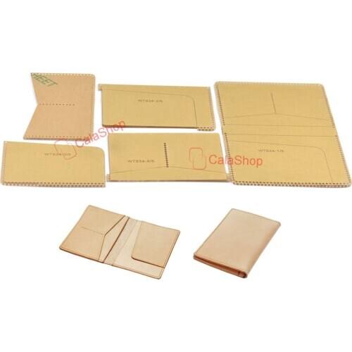 1 Pcs / Lot Leather Passport Wallet Templates Clear Acrylic For Handmade Craft Pattern DIY Accessories Model 834