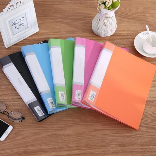 1PC Display Book 10 ~100Page Insert Papers Organizer for Bank Campus School Workplace Family Life A4 Transparent File Bag Folder
