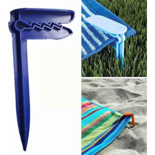 1Pc Beach Towel Clip Camping Mat Clip Outdoor Clothes Random Clips Mat Color Clamps Towels Pegs For Beach For Sheet Towel H B5F7