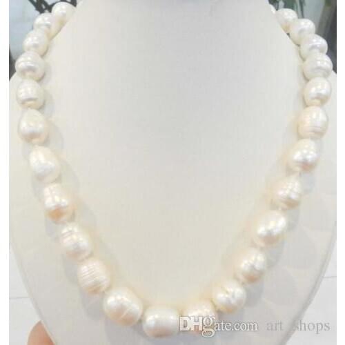 10mm Genuine White South Sea Shell Pearl Necklace 18'' AAA+ kkv6>>> free shipping