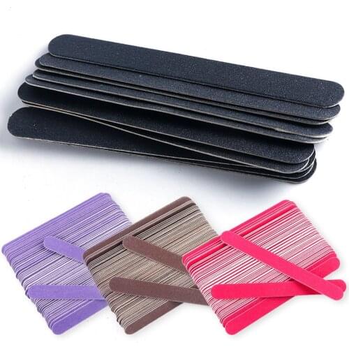 10Pcs/Set Mix Nail Files Strong Sandpaper 180/240 Grit File Sandpaper Disposable Cuticle Remover Buffers Manicure Tool Set