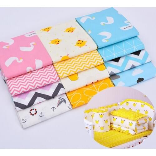 100x160cm Pure Cotton Fabric Cloth For Baby Bed Sheet Patchwork Quilting Twill Bedding Cartoon Fabrics DIY Dolls Sewing Textile