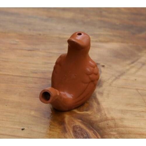 150pcs Purple Clay Water Bird Whistles Ocarina Warbler Song Ceramic Chirps Children Bath Time Toys