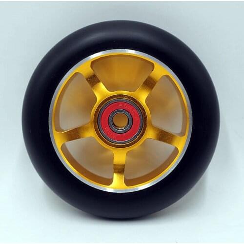 2PCS 100mm 88A Durable High elasticity Alloy Scooter PU Wheels