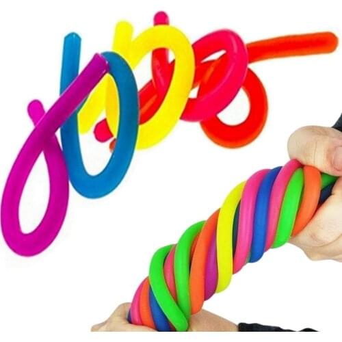 2021 Soft Rubber Antistress Sausage Noodle Elastic Rope Fidget Toys Stretch String Decompression Autism Relief Stress For Adult