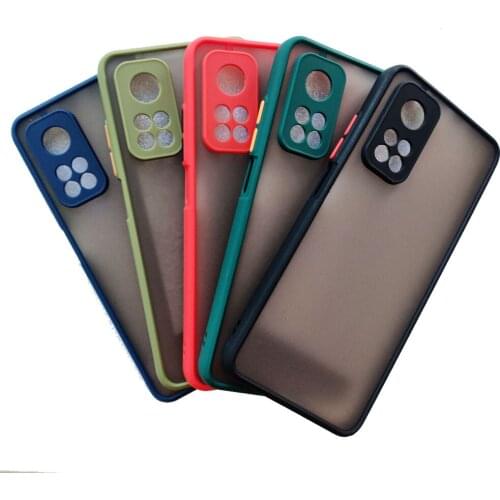 For Xiaomi Mi 10T Pro 5G Case Xiaomi Mi 10T Shockproof Armor Case Skin Feel Frosted Translucence Soft Clear Hard 10T P Cover Red