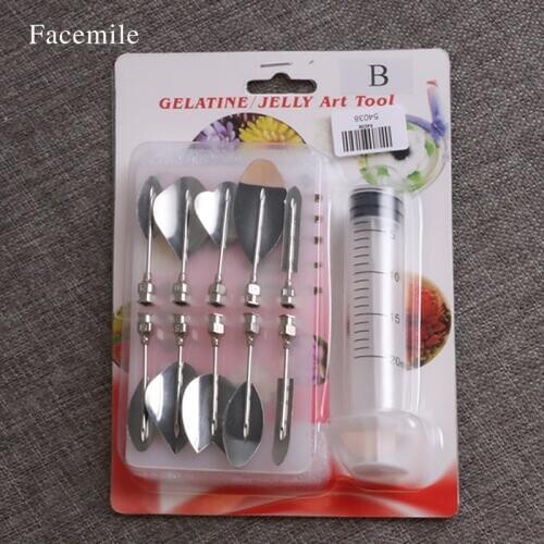 Facemile 2018 Needles for Decor 3D Gelatin Jelly Art Gracilaria Jelly 3D Jello Gift Tools 54038