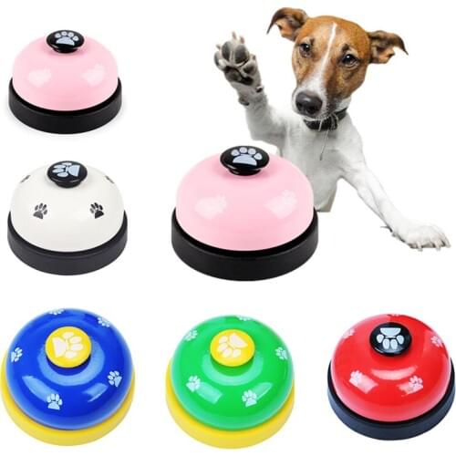 New Creative Pet Training Feeding Bell Dog Call Dinner Bell Interactive Training Toys Dogs Feeding Equipment 7x5cm