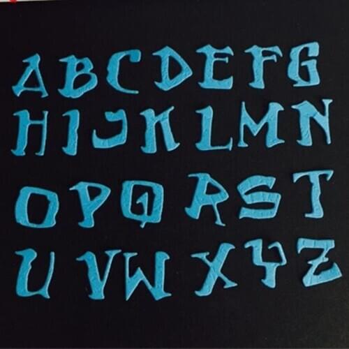 YINISE Metal Cutting Dies Scrapbooking Stencils Alphabet DIY PAPER Album Cards Decoration Embossing Folder Die CUT Cuts Template