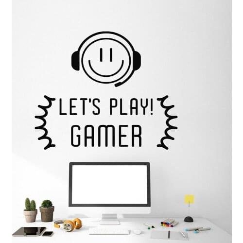 Cartoon Gamer Wall Art Decal Wall Stickers Pvc Material For Kids Room Living Room Home Decor Wall Stickers Waterproof Wallpaper
