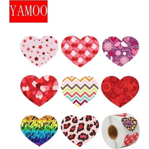 Explosion Models Wholesale Love Valentines DayStickers 1 InchSealing Stickers 8 PatternS Gift Decoration