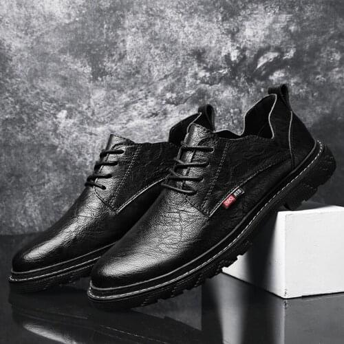 Leisure shoes casual cuero para 2020 sale hot for Mens leather street mens light man new weight breathable male casuales men de