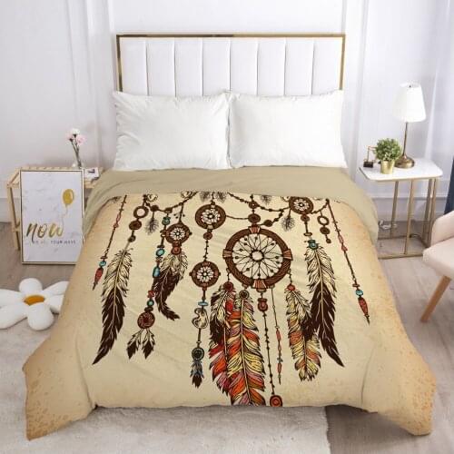 Customize 3D Duvet Cover with Zipper Comforter/Quilt/Blanket Cover 200x220 230x220 Bohemia Dreamcatcher Bedding Drop ship