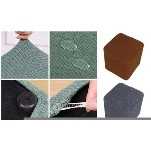 Rectangular Stretch Ottoman Footstool Cover High Spandex Protective Cover