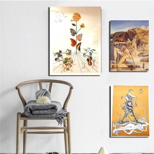 Salvadores Dalies Clock Classic Abstract Subconscious Poster Oil Painting On Canvas Picture For Living Room Bedroom Home Decor