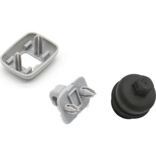Gray Interior Sun Visor Clip Hook for A1 A3 S3 A4 S4 A5 & Oil Filter Cap Oil Cover for Citroen Peugeot 1.4 1.6 HDI