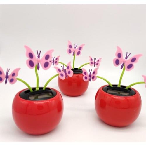 T5EC Decoration Gift Solar Powered Dancing Flower Dancer Toy Car Decoration for Car Dashboard Office Desk Ornaments