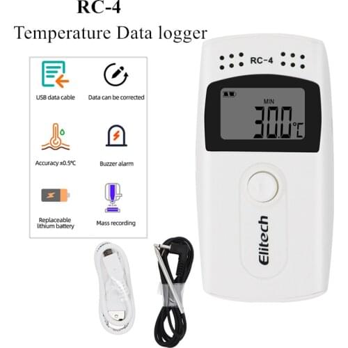 RC-4 USB Temperature Data logger Datalogger Recorder External Sensor 16000 Point Temperature Recorder Built-in NTC Sensor 40%OFF