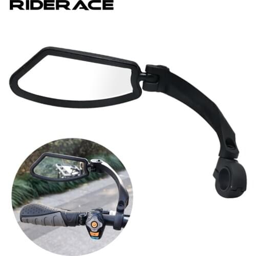 Bicycle Mirror 360 Degree Rotate MTB Road Bike Rearview Handlebar Mount Flexible Safety Cycling Back Mirror Folded Blind