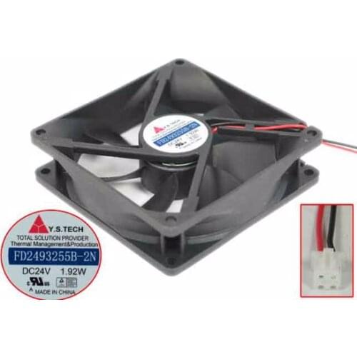 Y.S TECH FD2493255B-2N Server Cooling Cooling Fan DC 24V1.92W 90x90x25mm 2-wire