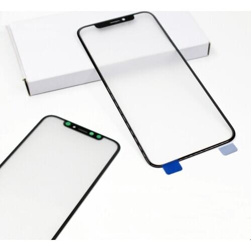 10pcs For iPhone X XR XS 11 Pro MAX Front Screen Outer Glass lens install with OCA cold press glass Replacement Parts