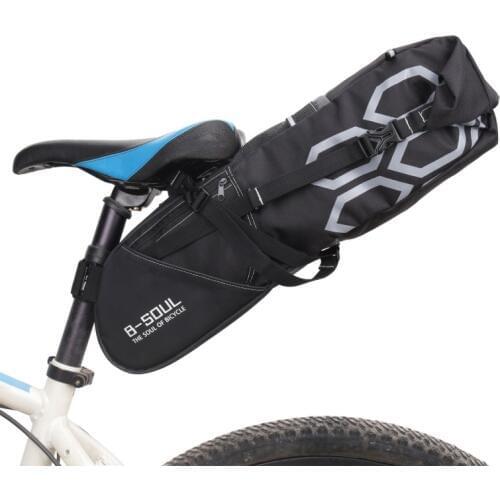 Waterproof Bicycle Luggage Bag Bike Saddle Tail Seat Storage Bags Cycling Rear Packing Panniers 12L Large Capacity Bicycle Bags
