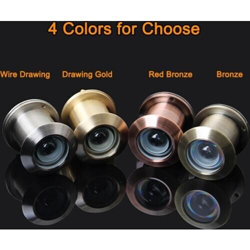 Top Quality 2PCS Luxury Brass 260 Degree Wide Angle Peephole Door Viewer Door Spyphole Viewer Security Anti-theft Peephole