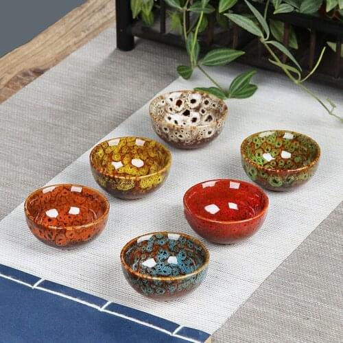 Kiln change kung fu small tea cup tea set ceramic master cup hat cup tea cup single tea cup tea bowl NO.YZ65