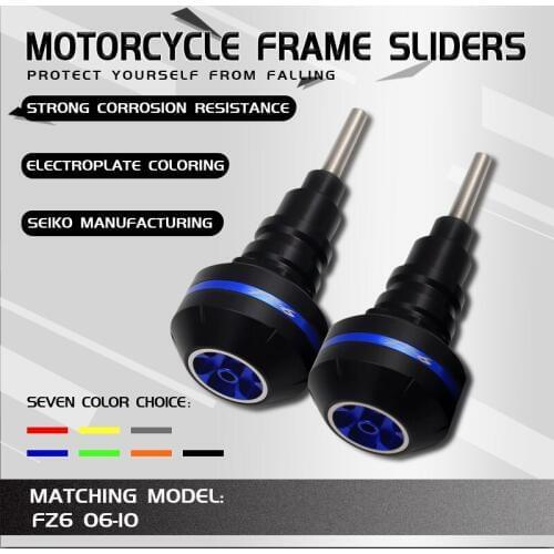 Motorcycle CNC Crash Pad Frame Slider Protection Guard For FZ6 FAZER 2006-2010 2007 2008 2009