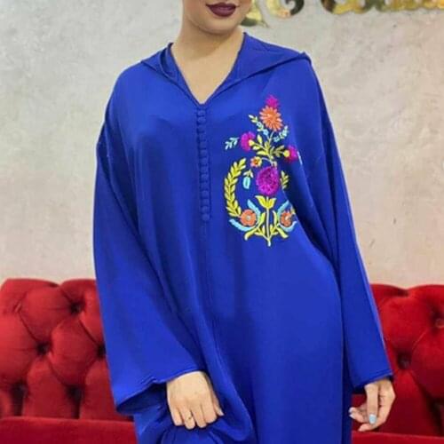 Dubai Abaya Women Long Dress New Kaftan djellaba femme Hooded Long Sleeves Muslim Elegant Maxi Dresses Robe Femme Vestiods Dress