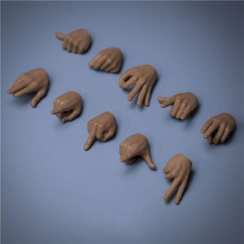 1/6 Male Soldier Hand Gestures Model Hand Shape TOYS Dolls P001 Fit 12'' HT PH Action Figure Body