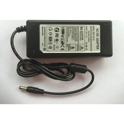 100PCS AC/DC 12V 6A DC 72W LED Power Adapter Charger for 5050/3528 SMD LED Light or LCD Monitor DC plug 5.5mm x 2.1mm-2.5mm