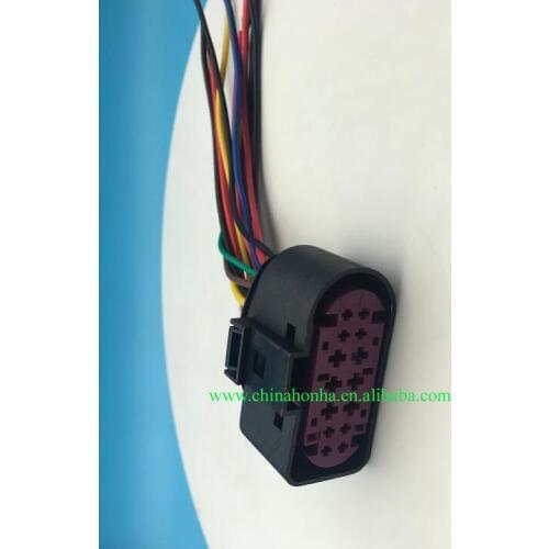 2pcs 14 pin Car Headlamp Front light Connector Adatper auto xenon lamp plug socket 1J0973737 1J0 973 737